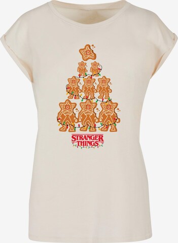 ABSOLUTE CULT Shirt 'Stranger Things ' in Beige: predná strana