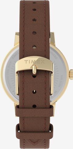 TIMEX Analoog horloge 'Midtown' in Bruin
