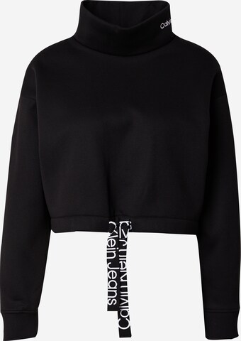 Sweat-shirt Calvin Klein Jeans en noir : devant