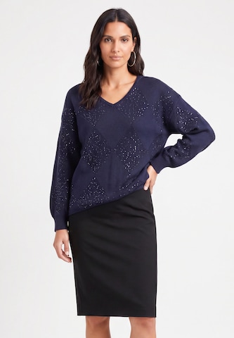 Pull-over usha BLACK LABEL en bleu : devant