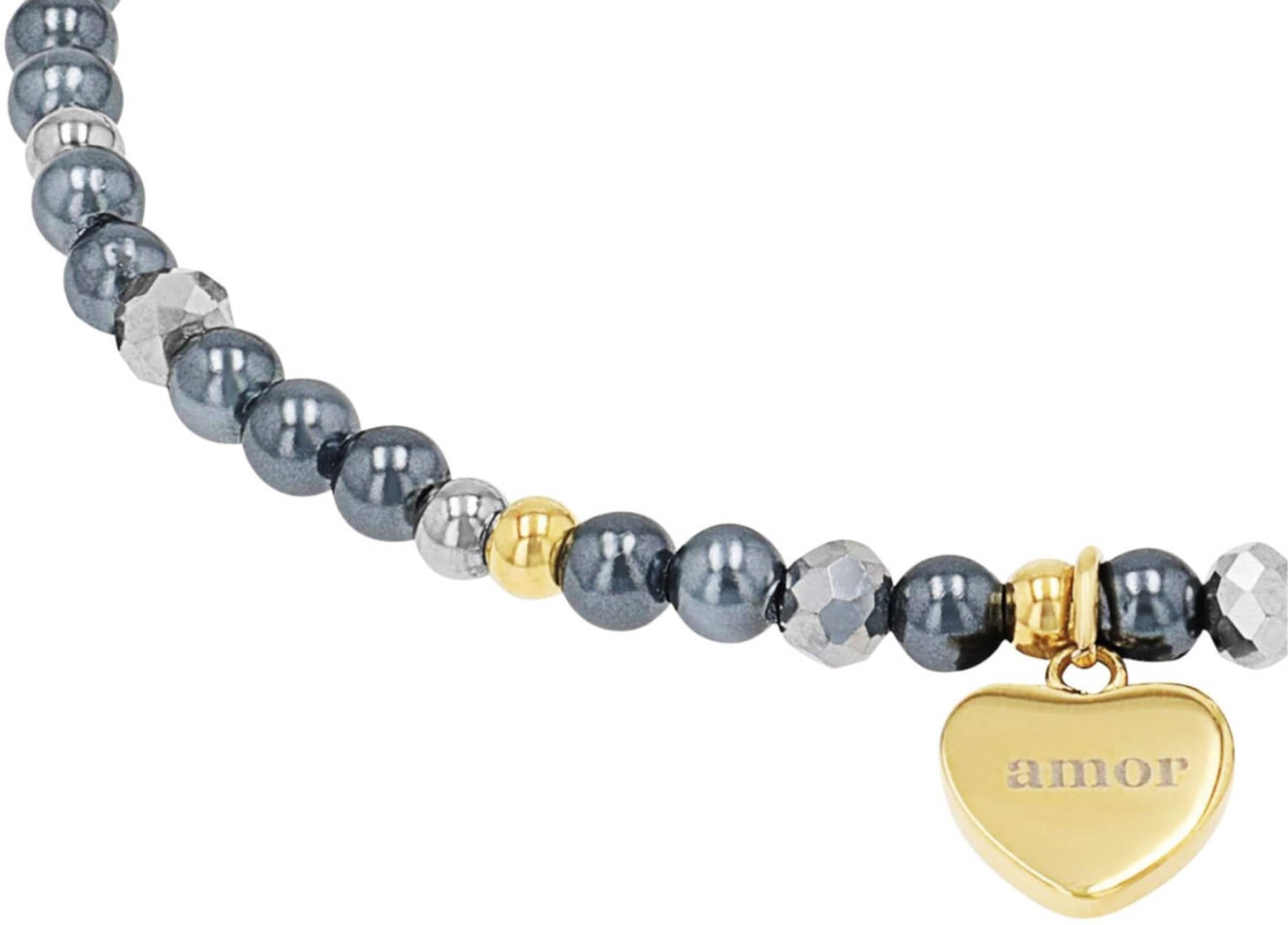 AMOR Armband in Grau