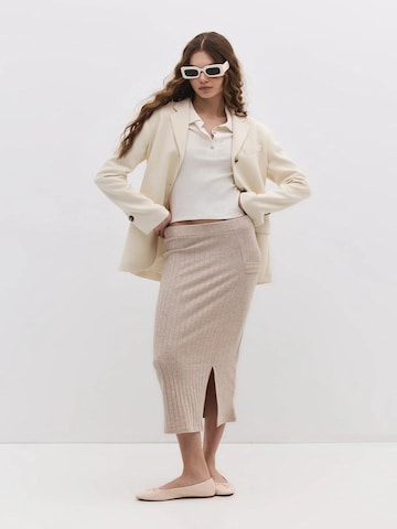 No Matter What Skirt in Beige: front