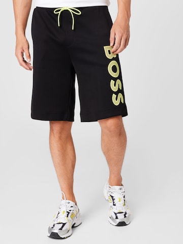 BOSS Green Pants 'Heos' in Black: front