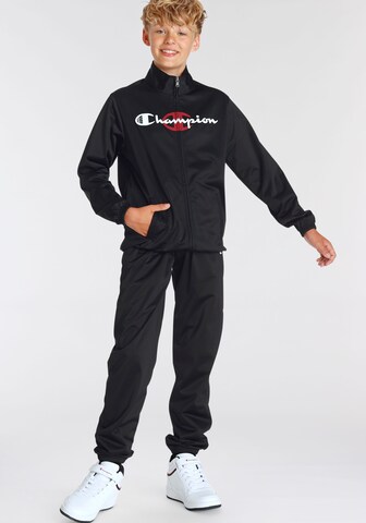 Champion Authentic Athletic Apparel Tracksuit in Black: front