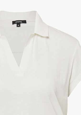 COMMA Poloshirt in Weiß