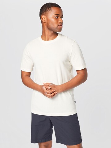 T-Shirt 'Tiburt' BOSS Black en blanc : devant