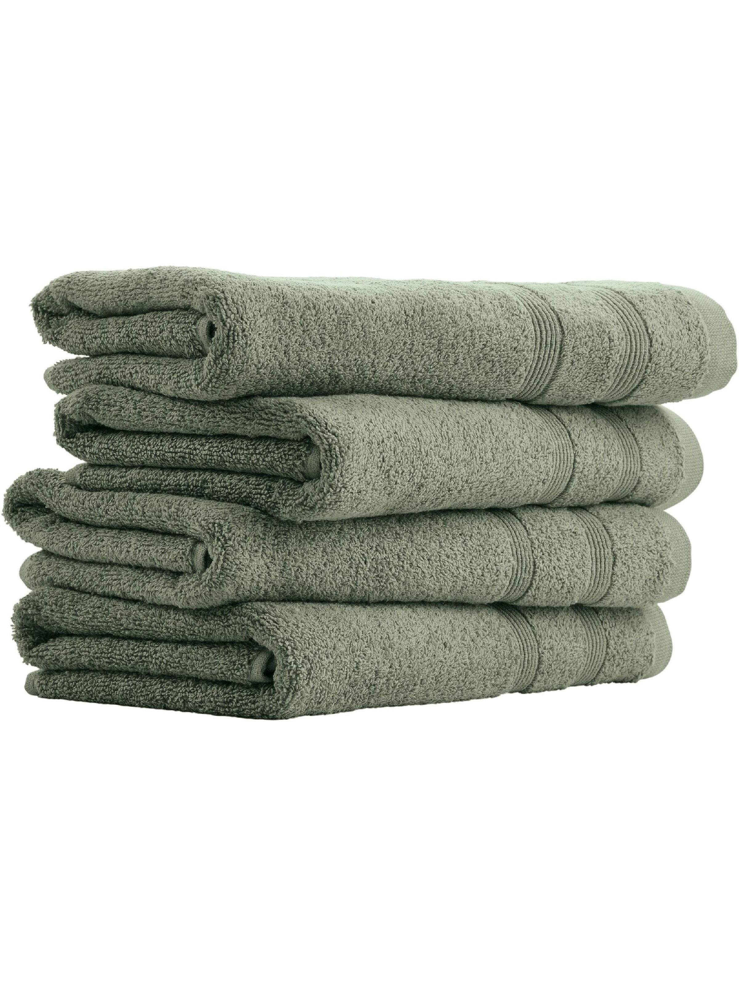 uncover by SCHIESSER Towel 'Brooklyn' in Green: front