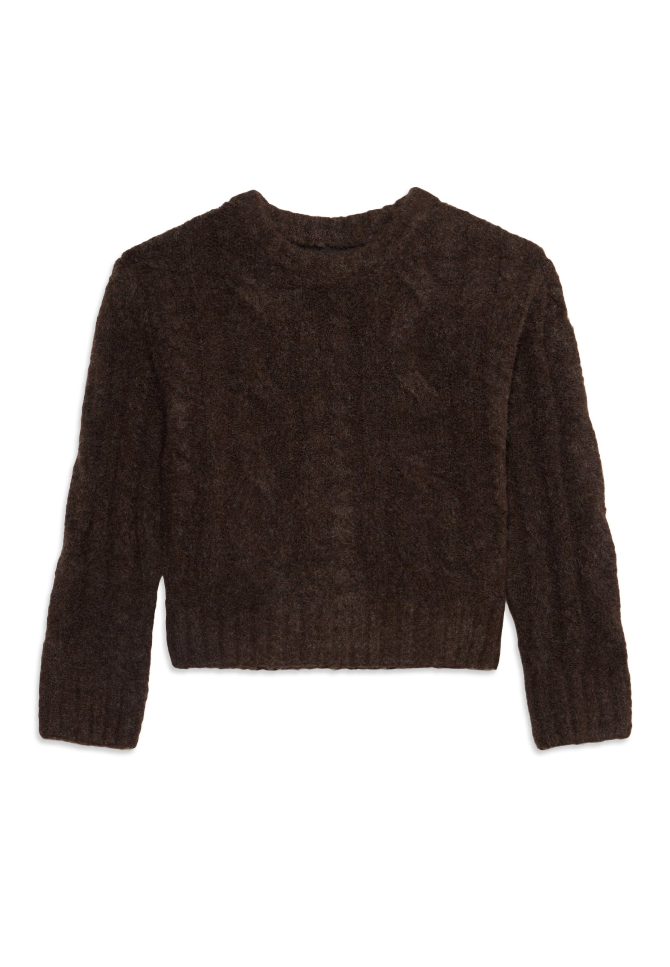 LMTD Sweater 'NLFKLEAVECABLE' in Brown: front