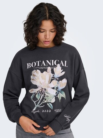 ONLY Sweatshirt 'ONLFLEUR' in Grau