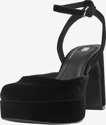 Pull&BearCipele s potpeticom i otvorenom petom - crna boja: prednji dio