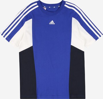 ADIDAS SPORTSWEAR Performance Shirt 'Colorblock 3-Stripes  Fit' in Blue: front