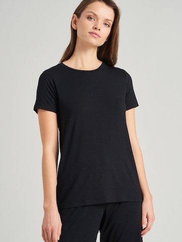 Chemise de nuit 'Mix+Relax' SCHIESSER en noir : devant