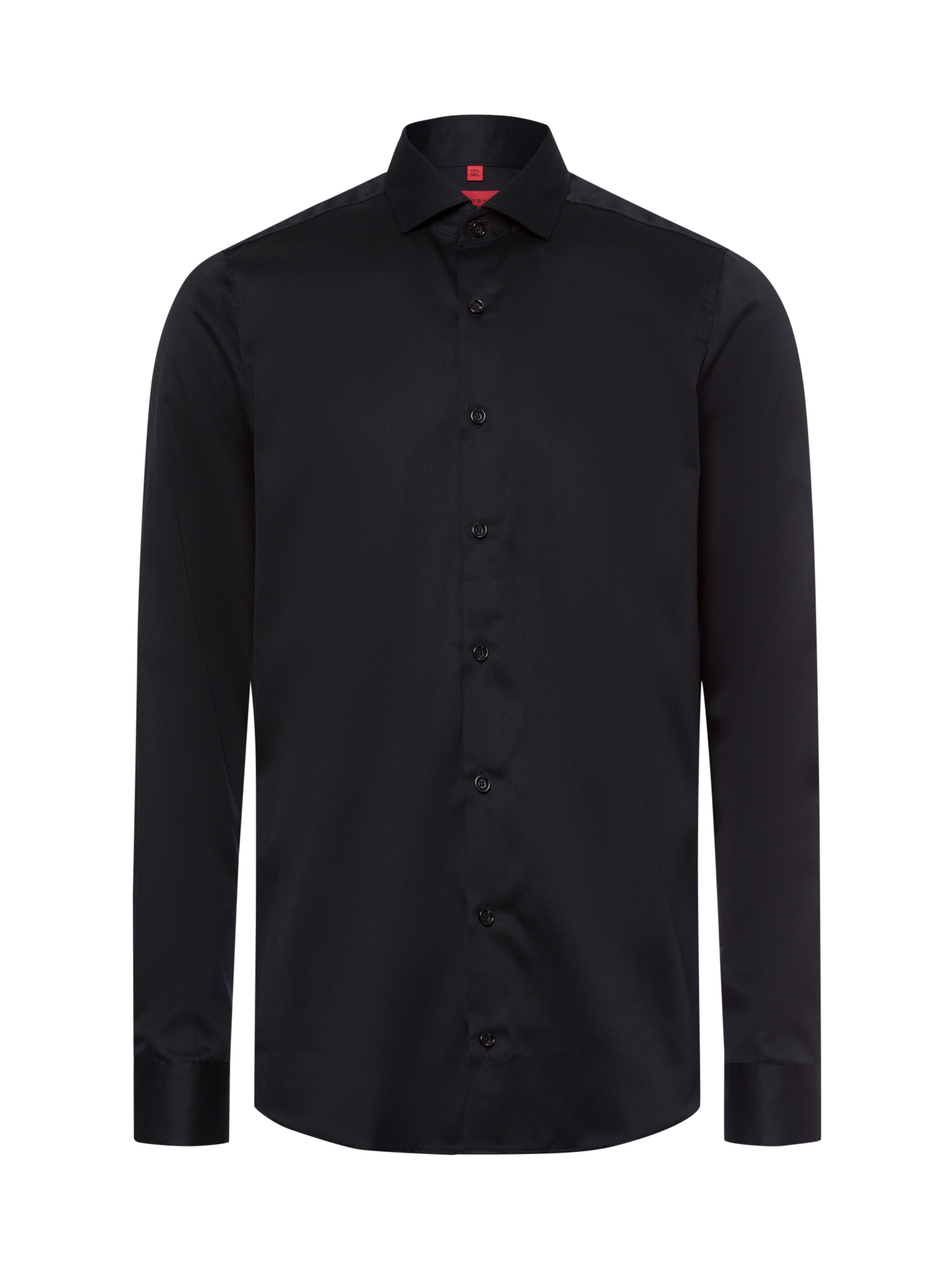 Finshley & Harding Hemd in Schwarz: Vorderseite