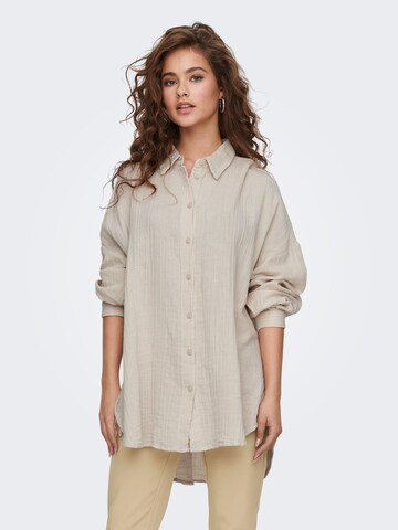 Camicia da donna 'Thyra' di ONLY in grigio: frontale