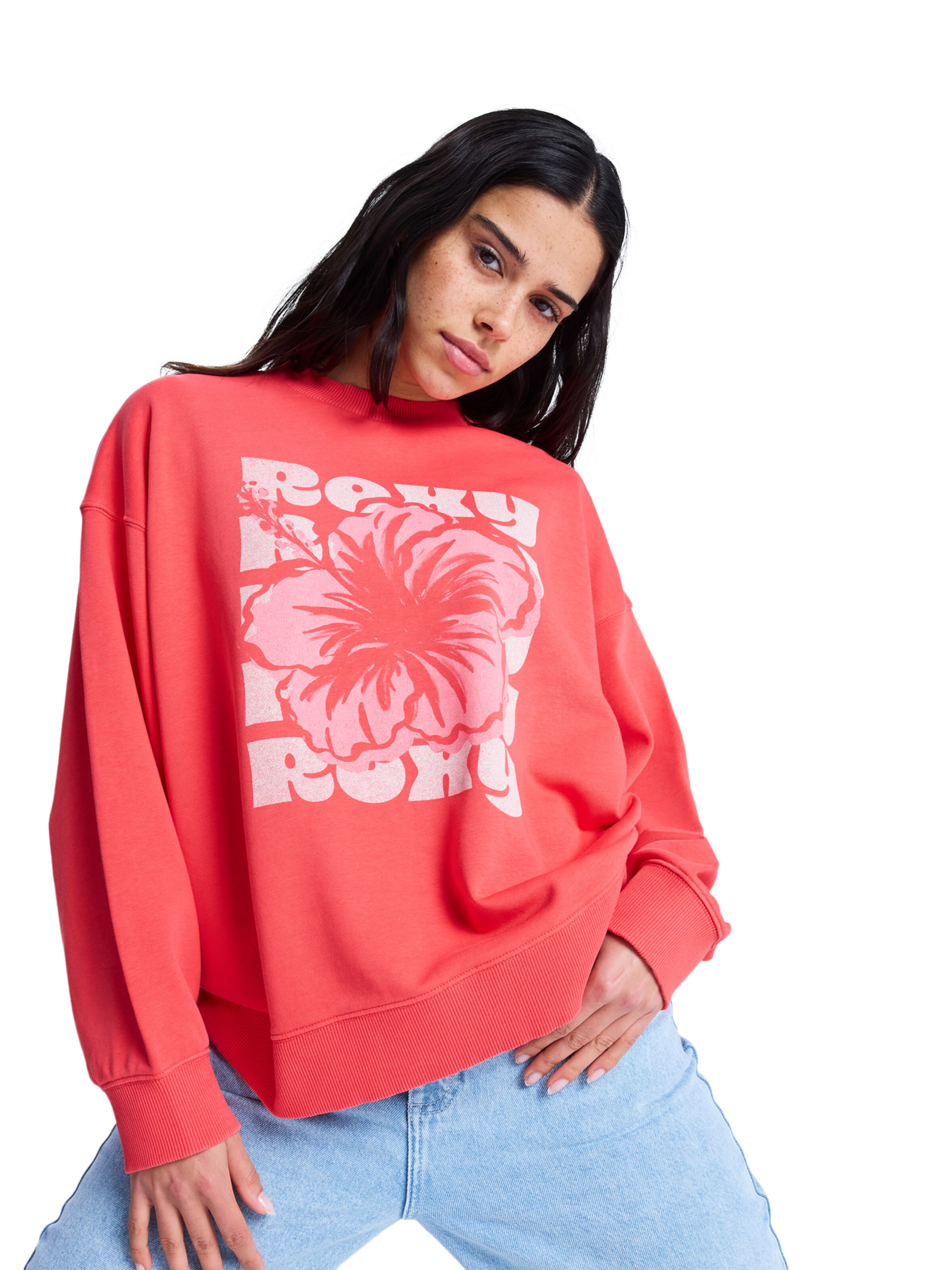 ROXY Sweatshirt 'Lineup' in Rot: Vorderseite