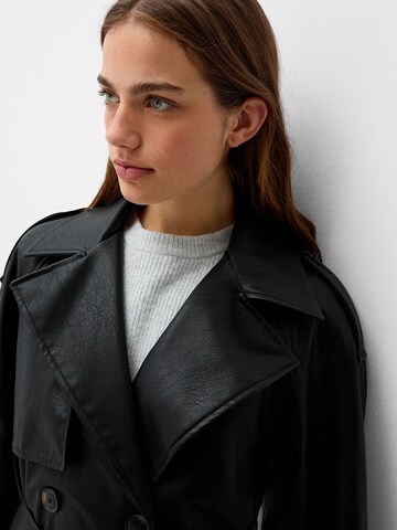 Bershka Between-seasons coat in Black