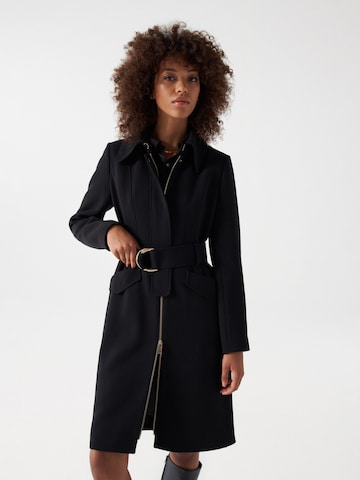 Manteau mi-saison Salsa Jeans en noir : devant