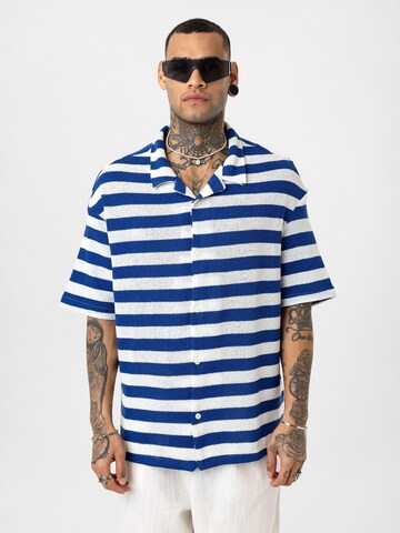 Fit confort Chemise 'Bas' Dandalo en bleu : devant