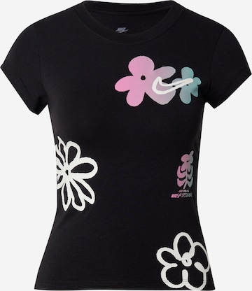 Nike Sportswear Тениска в черно: отпред