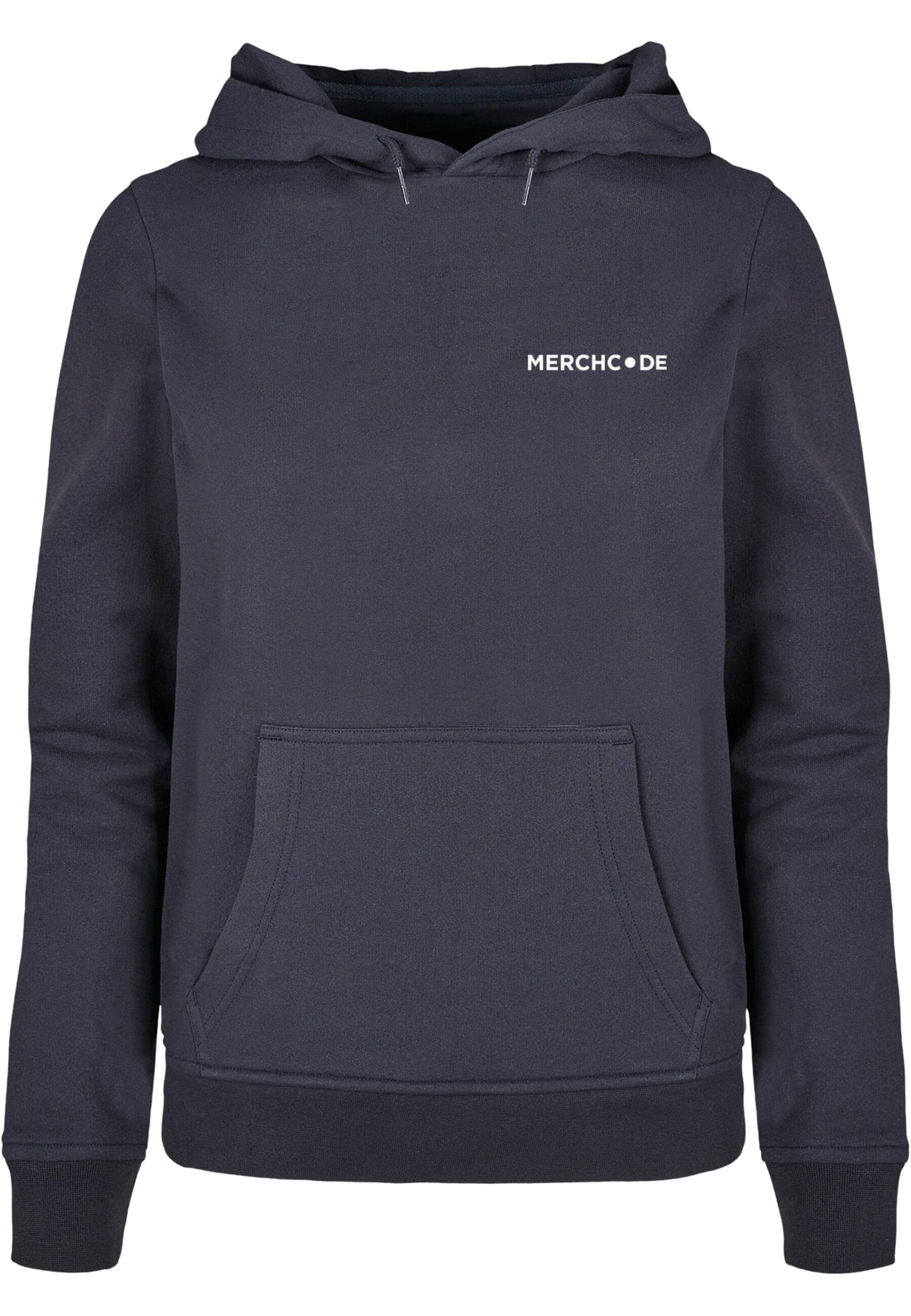 Merchcode Sweatshirt 'Break The Rules' in Blau: Vorderseite