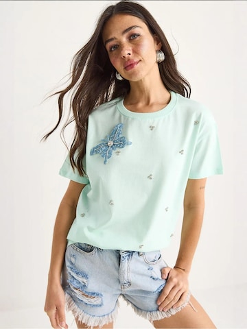 T-shirt Bianco Lucci en vert : devant