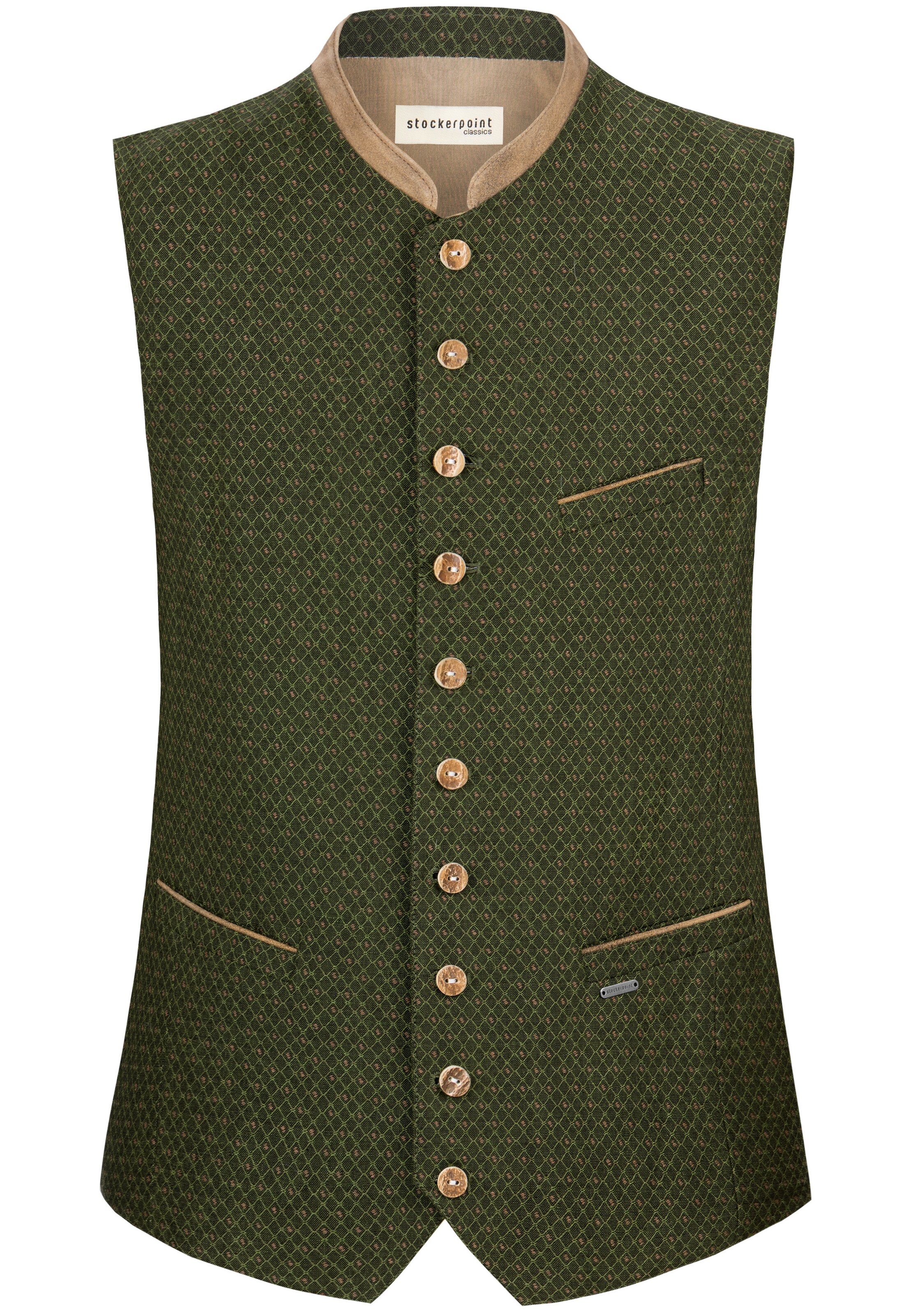 STOCKERPOINT Trachtenweste 'Dolfo' in Grün: Vorderseite