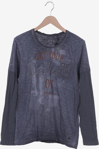 CAMP DAVID Shirt in M in Grey: front