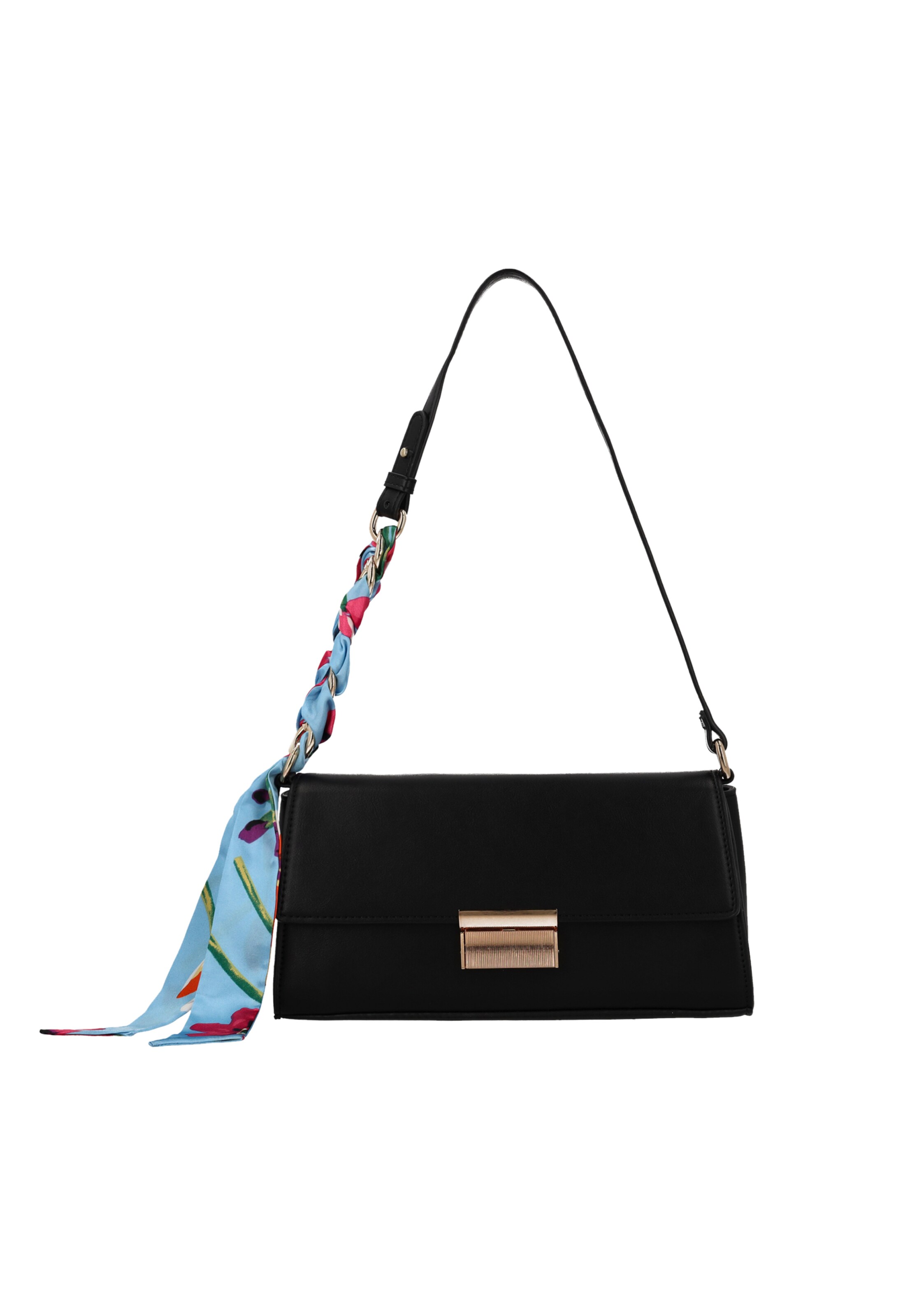 Usha - Bolso de hombro en negro: frente
