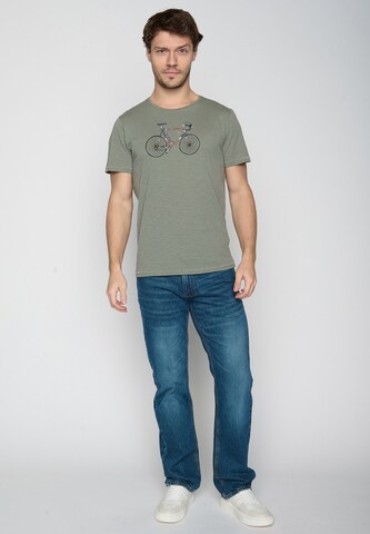 GREENBOMB Shirt 'Bike Mikkel' in Groen