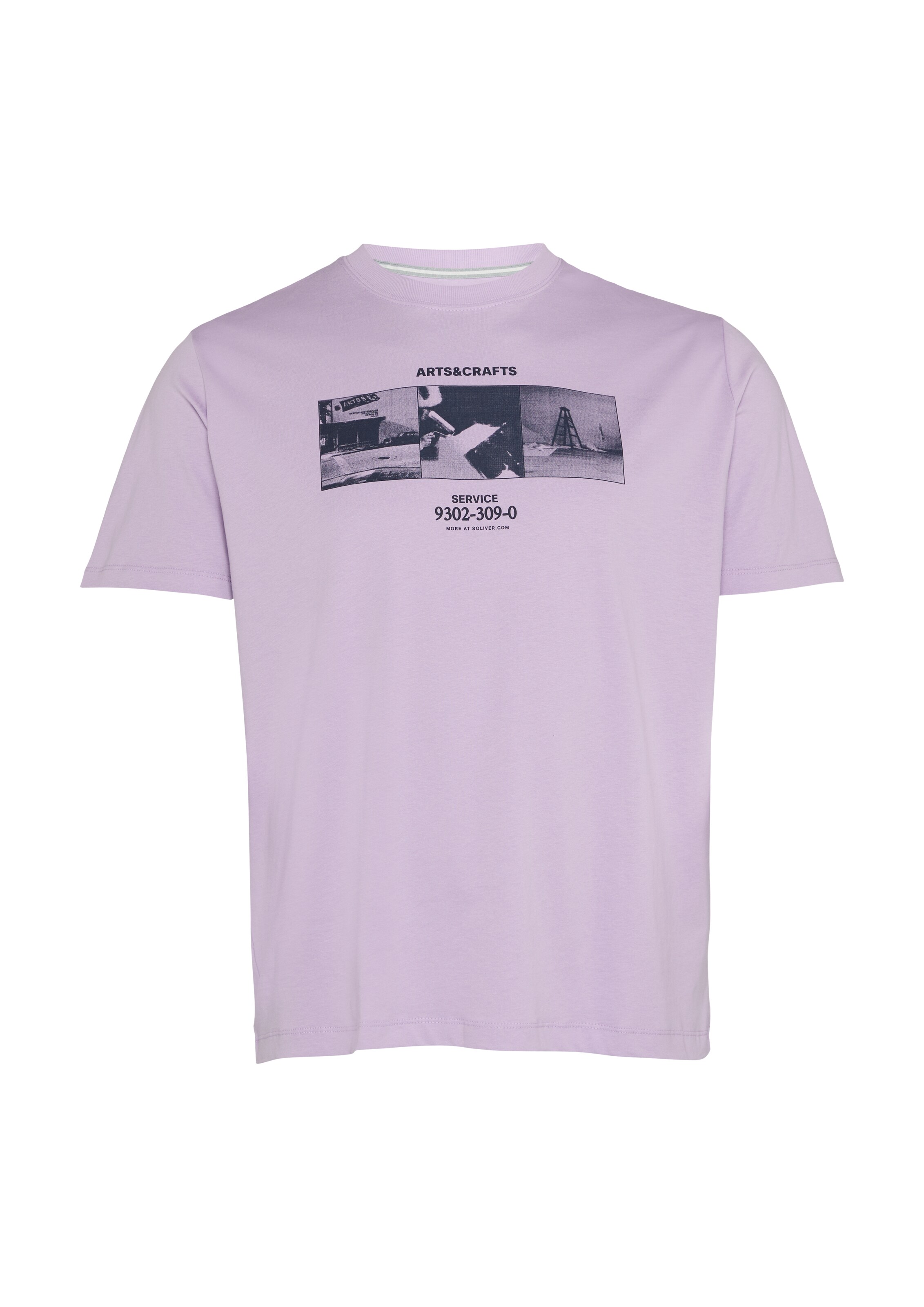 s.Oliver Men Big Sizes T-Shirt in Lila: Vorderseite