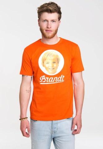 LOGOSHIRT T-Shirt "Brandt Zwieback" in Orange: predná strana