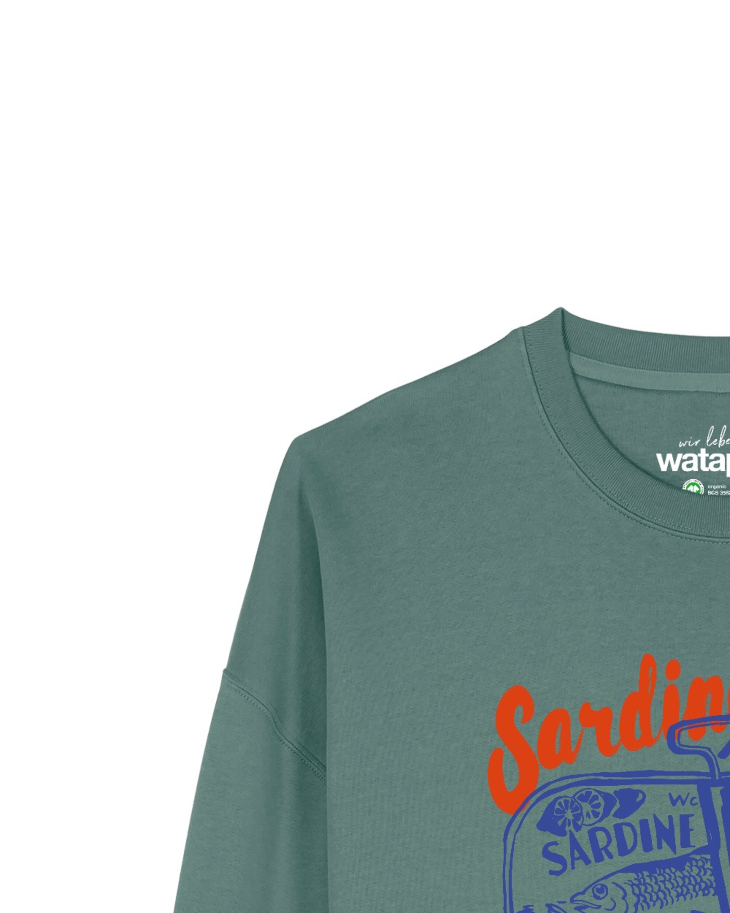 Sweat-shirt 'Sardines Portugal ' Watapparel en vert