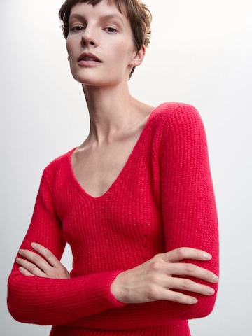 MANGO Knitted dress 'KALEV' in Red