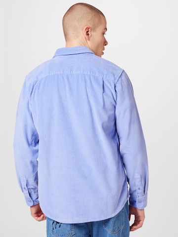 Obey Regular fit Button Up Shirt 'Peter Woven' in Blue