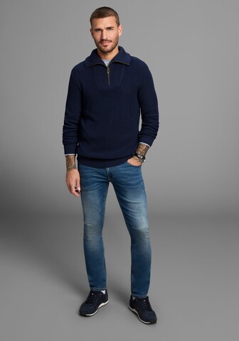 Bruno Banani LM Pullover in Blau
