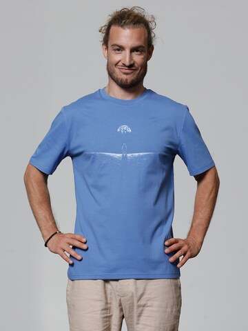 Watapparel Shirt ' Lost in space ' in Blauw: voorkant