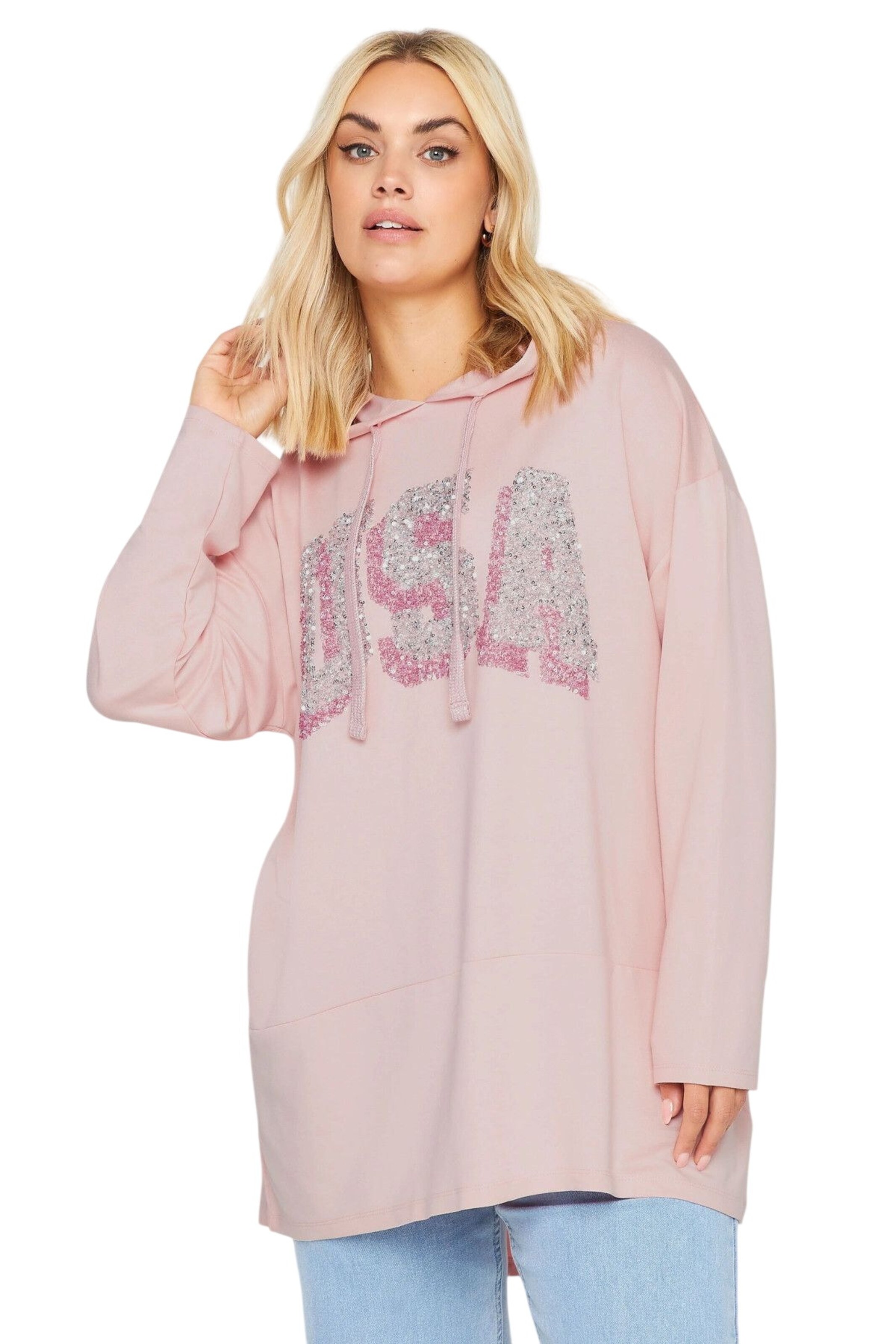 Stil Diva Sweatshirt in Pink: front