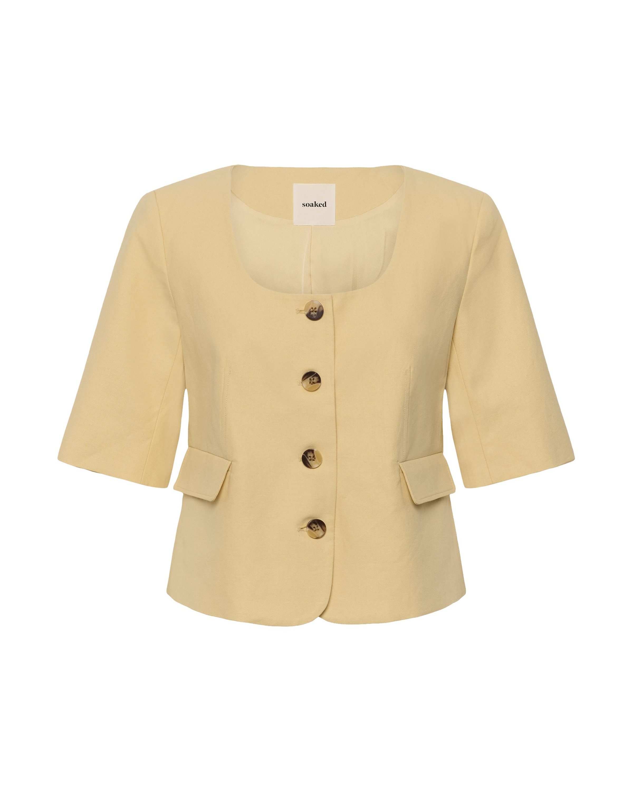 SOAKED IN LUXURY Blazer 'SLBelisma' in Gelb: Vorderseite