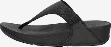 Séparateur d'orteils 'Lulu Shimmerlux Toe - Post Sandals' FitFlop en noir : devant
