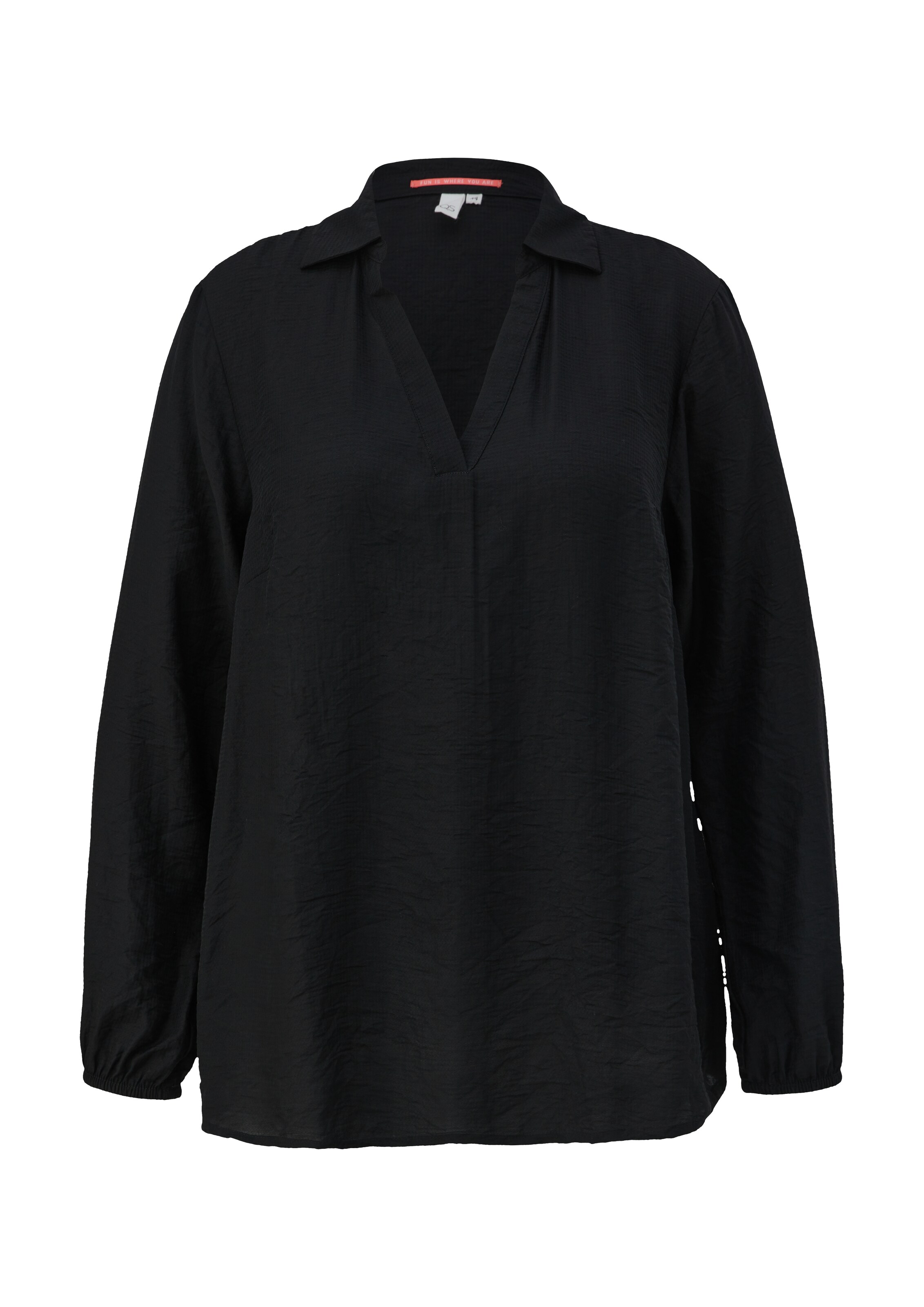 QS Bluse in Schwarz: Vorderseite