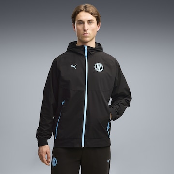 PUMA Training jacket 'Olympique de Marseille' in Black: front
