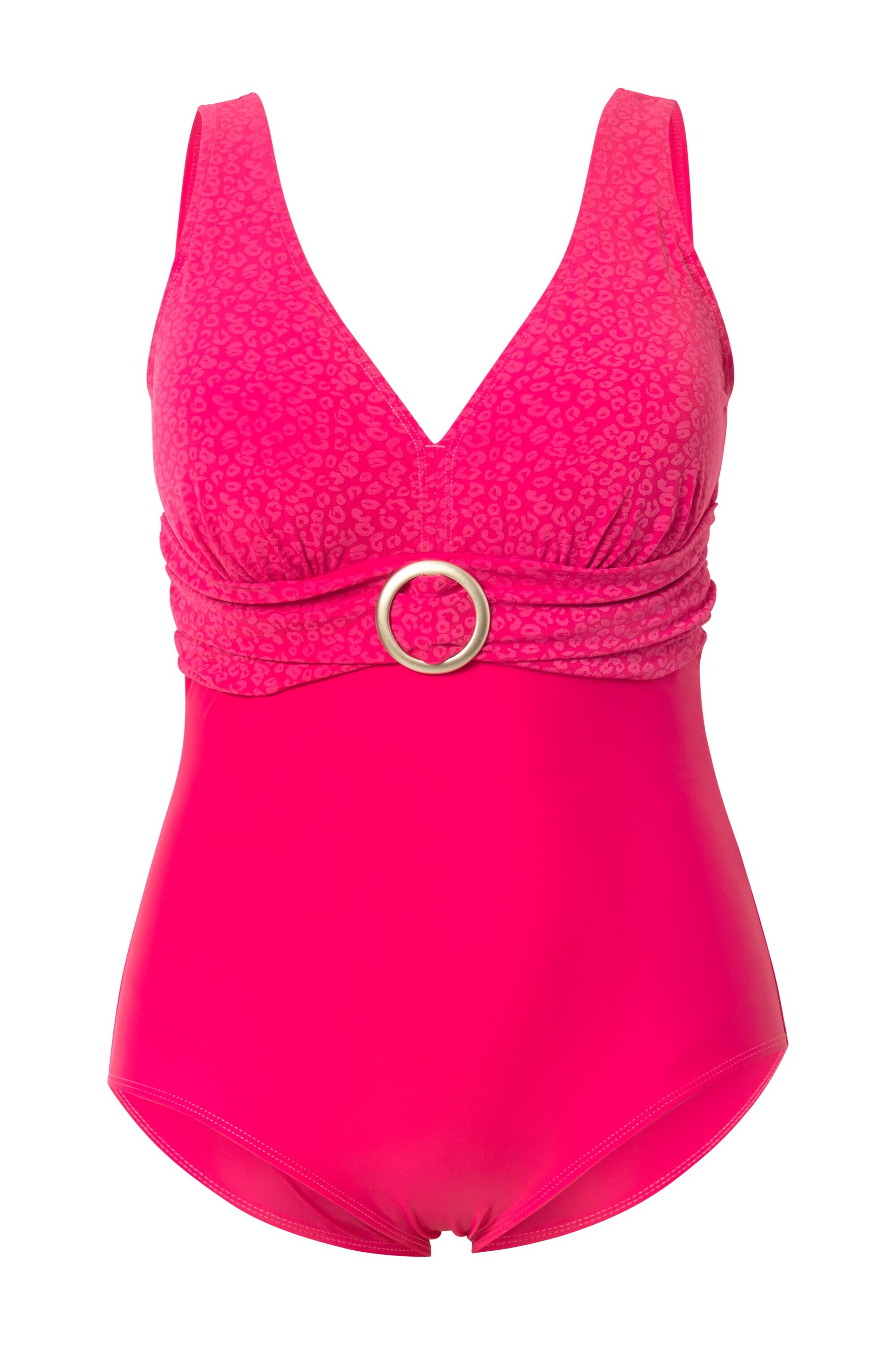 Ulla Popken Triangel Badeanzug in Pink: Vorderseite