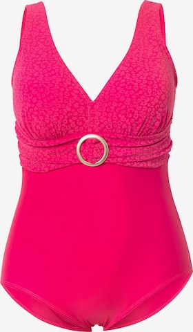 Ulla Popken Swimsuit in Pink: front