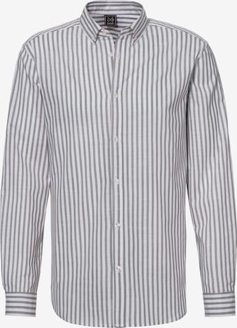 JOHN DEVIN Button Up Shirt in Grey: front