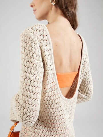 SISTERS POINT Knit dress 'LEBIA' in Beige