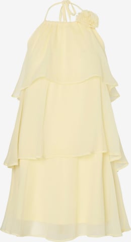 Robe de cocktail PIECES en jaune : devant