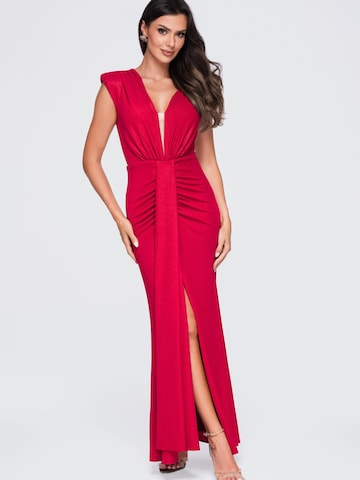 Ombre Abendkleid‌‌‌‌‌‌‌ in Rot: Vorderseite