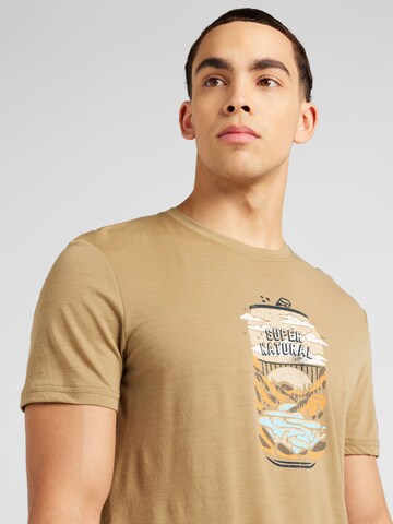 T-Shirt fonctionnel 'YES WE CANNED' super.natural en beige