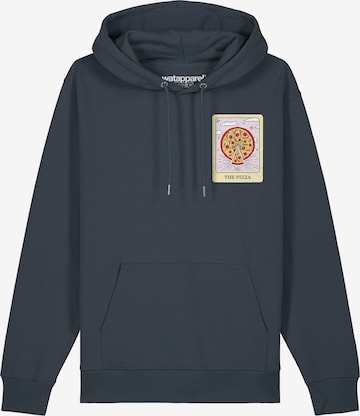 Felpa ' Tarot The Pizza ' di Watapparel in grigio: frontale