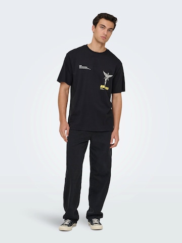 Only & Sons T-Shirt 'ONSNIRVANA' in Schwarz